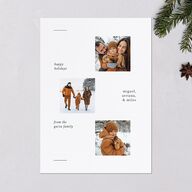 Minimal Holiday Gallery Holiday Cards Hunter Green Signature Blank Standard Portrait