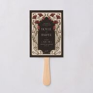 Vintage Nouveau Floral Fan Programs Merlot Signature Standard