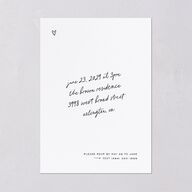 Sunny Day Modern Script Bridal Shower Invitations Pure White Signature Blank Standard