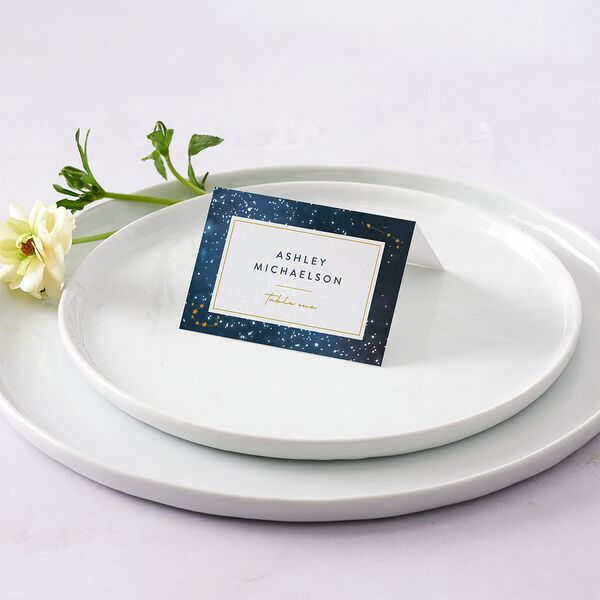 Starry Night Place Cards Moody Blue Signature
