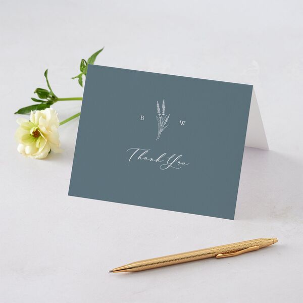 Vintage Lavender Thank You Cards Regency Blue