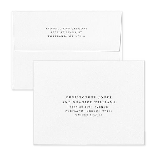 Classic Picture Series Thank You Card Envelopes Charcoal Terracotta Return Address Signature Standard