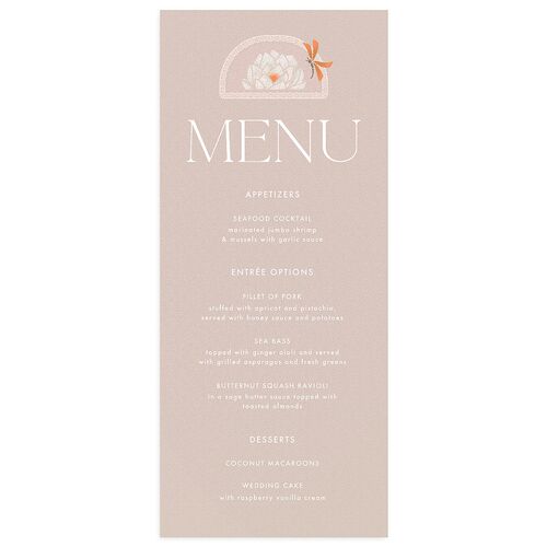 Twilight Pond Menus Taupe Signature