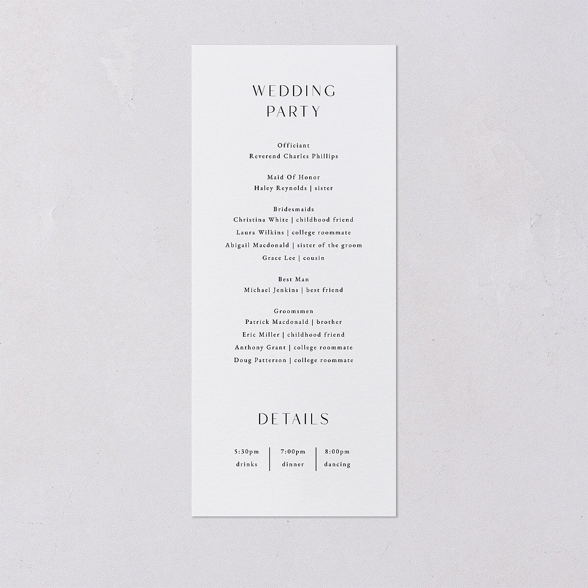 Simple Modern Monogram Wedding Programs Pure White Signature
