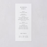 Simple Modern Monogram Wedding Programs Pure White Signature
