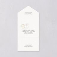 Timeless Passport All-in-One Wedding Invitations Shell Pink Signature Light Both Recipient and Return Addresses No