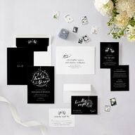 Til Death Do We Disco Wedding Invitations Licorice Signature Blank No Standard