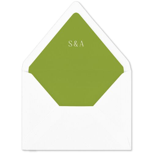 Modern Editorial Wedding Date Euro Envelope Liners Meadow Luxe