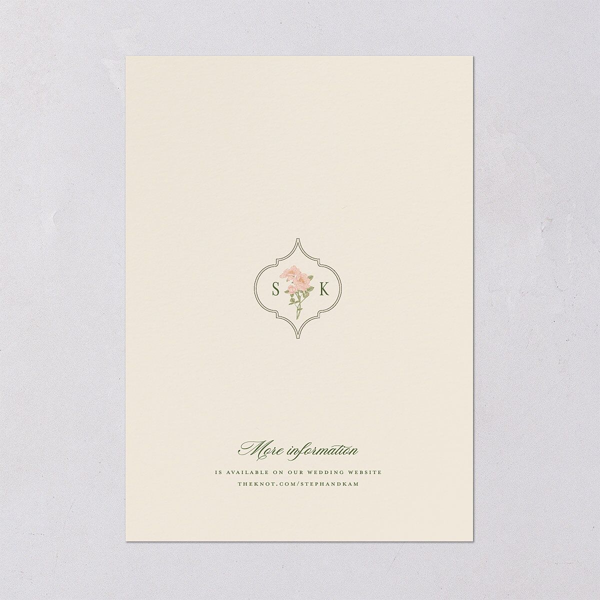 Floral Vintage Lattice Wedding Invitations Champagne Signature Blank No Standard