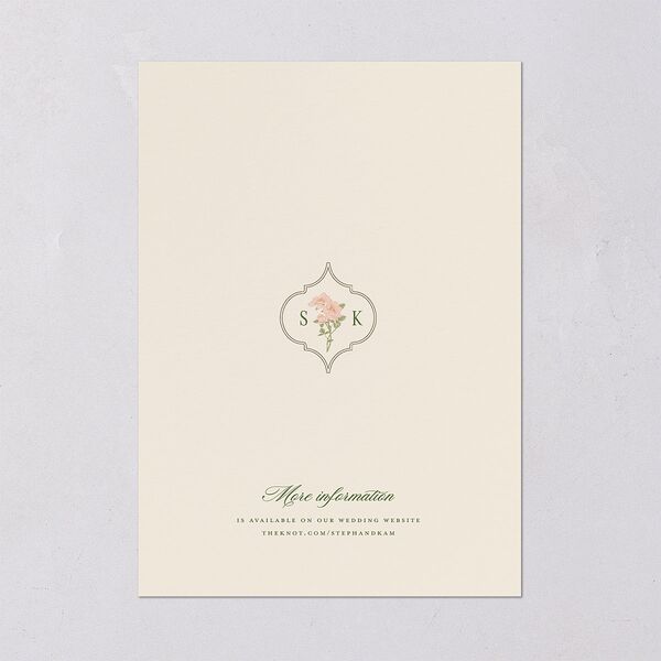 Floral Vintage Lattice Wedding Invitations Champagne Signature Blank No Standard