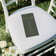 Romantic Photo Wedding Programs Gold Hunter Green Signature