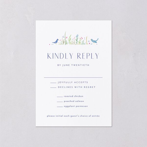 Cottage Wildflowers Wedding Response Cards Maritime Signature Standard