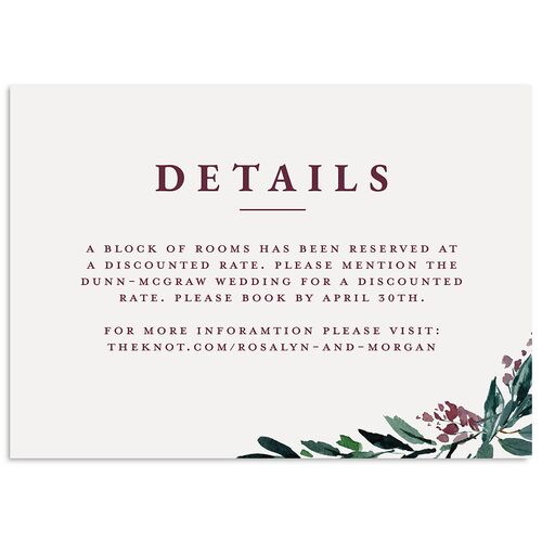 Gilded Botanical Enclosure Cards Mauve Signature Standard