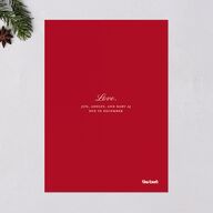 Our Greatest Gift Minimalist Bow Baby Announcement Holiday Cards Cream Signature Blank Portrait  Standard