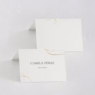 Nuestra Boda Place Cards Gold Pure White Signature