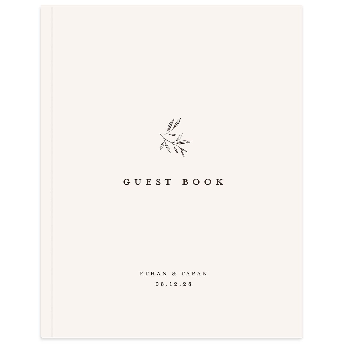 Minimal Leaves Wedding Guest Book