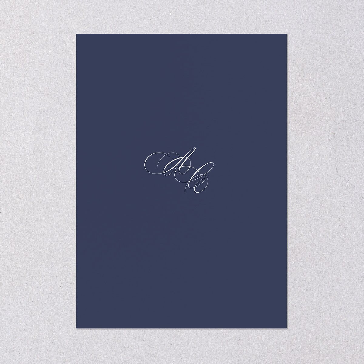 Elegant Edge Wedding Invitations Rose Gold Moody Blue Signature Blank No