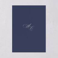 Elegant Edge Wedding Invitations Rose Gold Moody Blue Signature Blank No