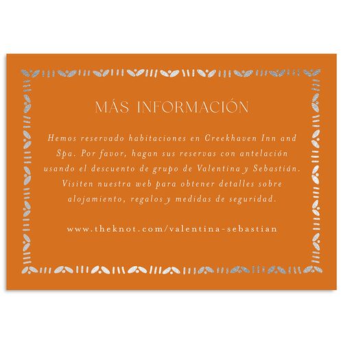 Hacienda Elegante Wedding Enclosure Cards Gold Cinnamon Signature Standard