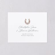 Western Wild Horses All-in-One Wedding Invitations Falcon Signature Light Both Recipient and Return Addresses No