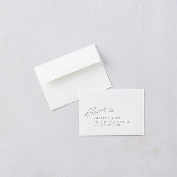 At Last Wedding Response Cards Dusty Blue Signature Standard