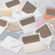 Elegant Botanical Initials  Euro Envelope Liners Linen Luxe
