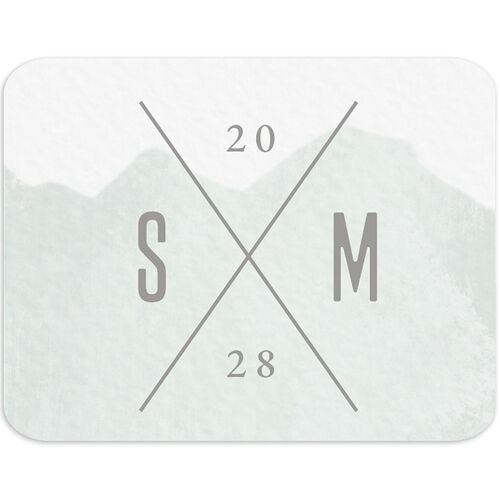 Painted Mountains Wedding Stickers Eucalyptus Rounded