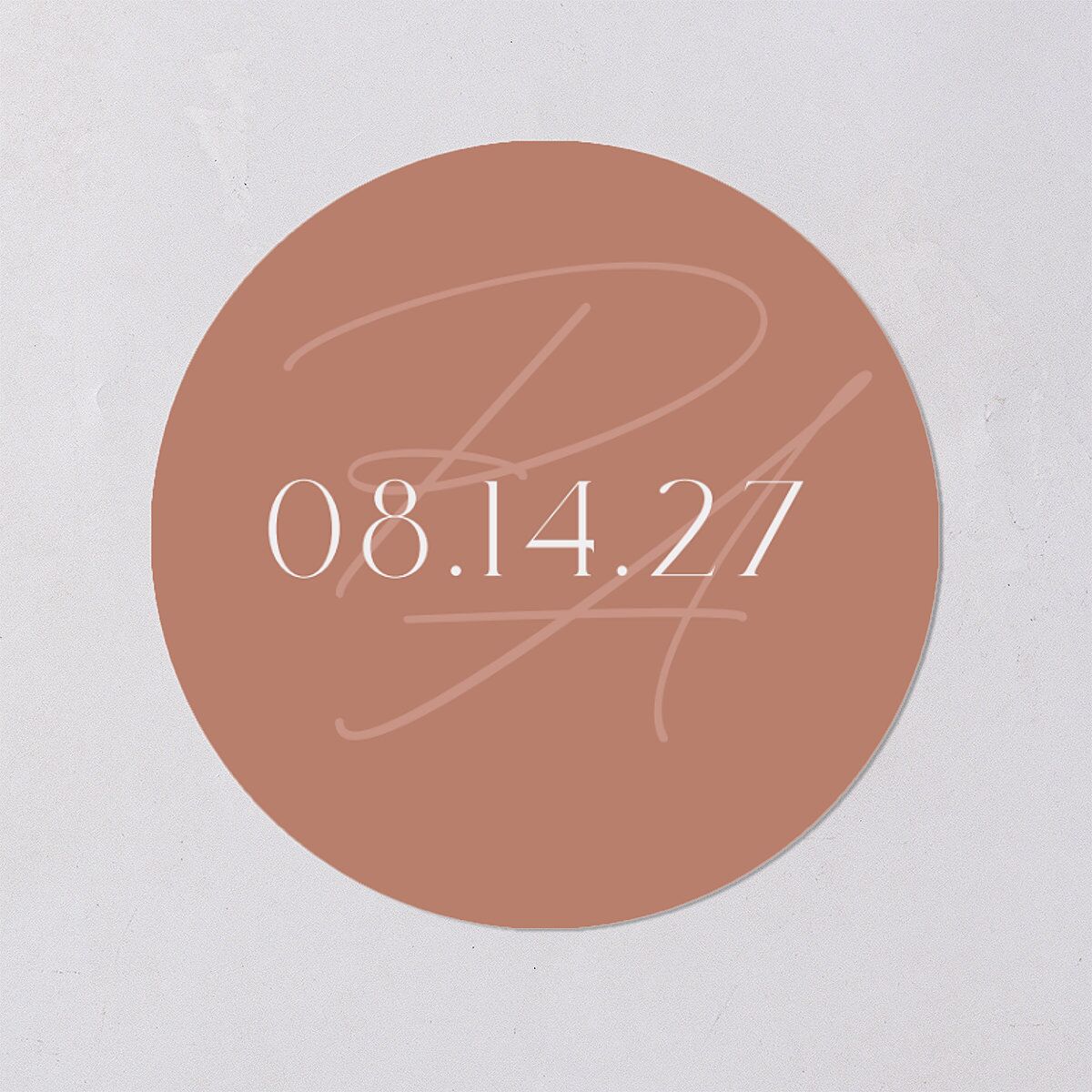 Striking Scene Wedding Stickers Dusty Rose Circle