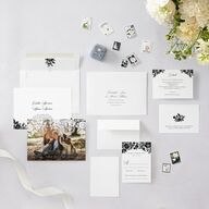 Ornate Lace Save The Date Cards Midnight Signature smooth Blank No Standard