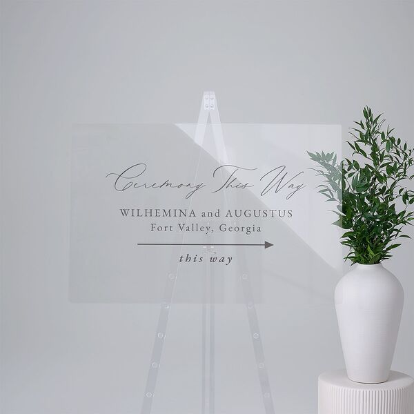 Botanical Citrus Garden Acrylic Direction Sign Large Rose Gold Standard Acrylic L Direction