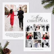 Merry Gallery Holiday Cards Pure White Signature Blank Standard Portrait