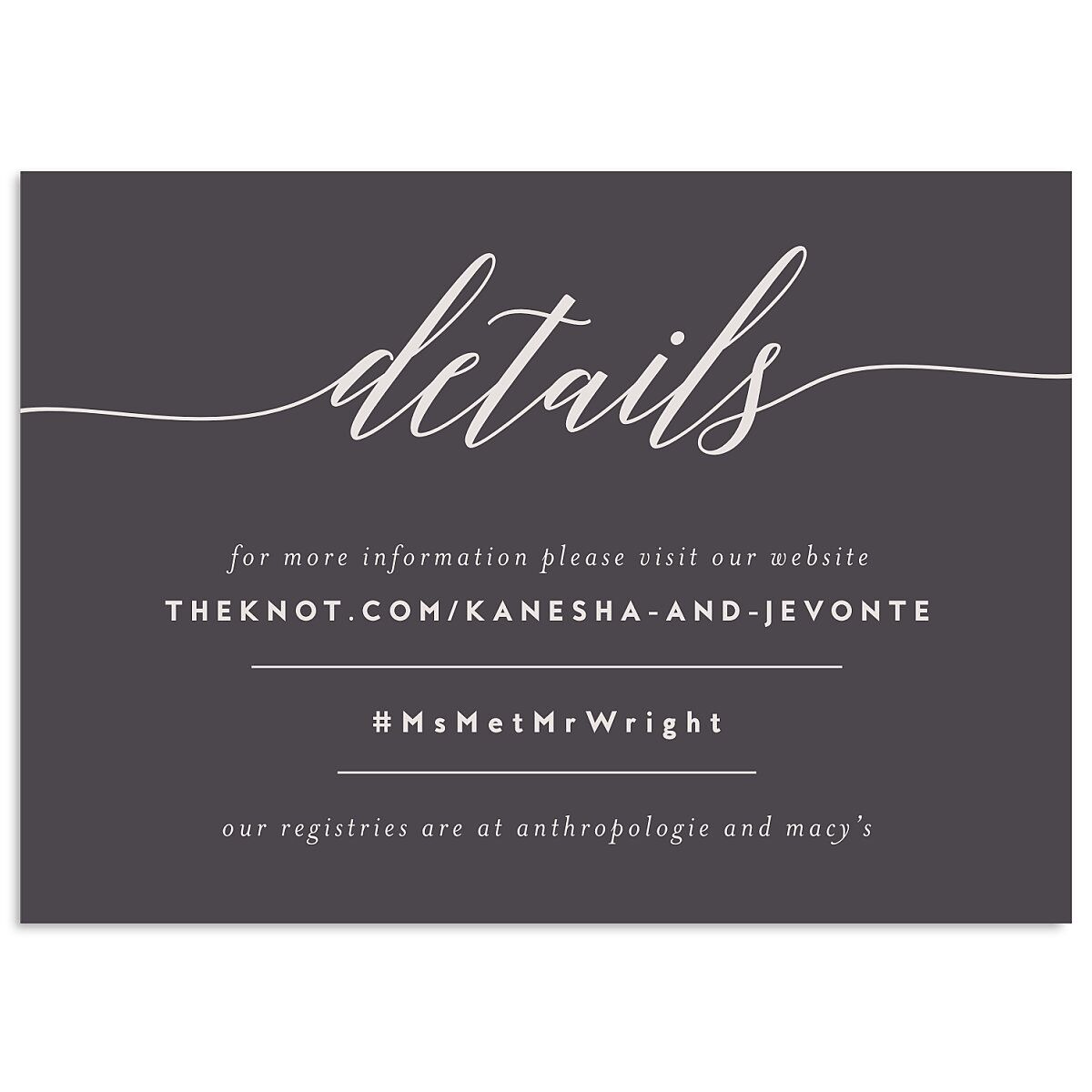 We Do Wedding Enclosure Cards