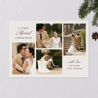 Very Married Christmas Photo Gallery Holiday Cards Burgundy Signature Blank Standard
