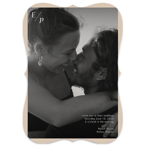You and Me Wedding Invitations Rose Quartz Signature Blank No Bracket