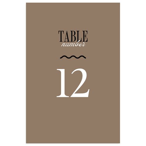Wavy Frame Photo Table Numbers Mocha Signature