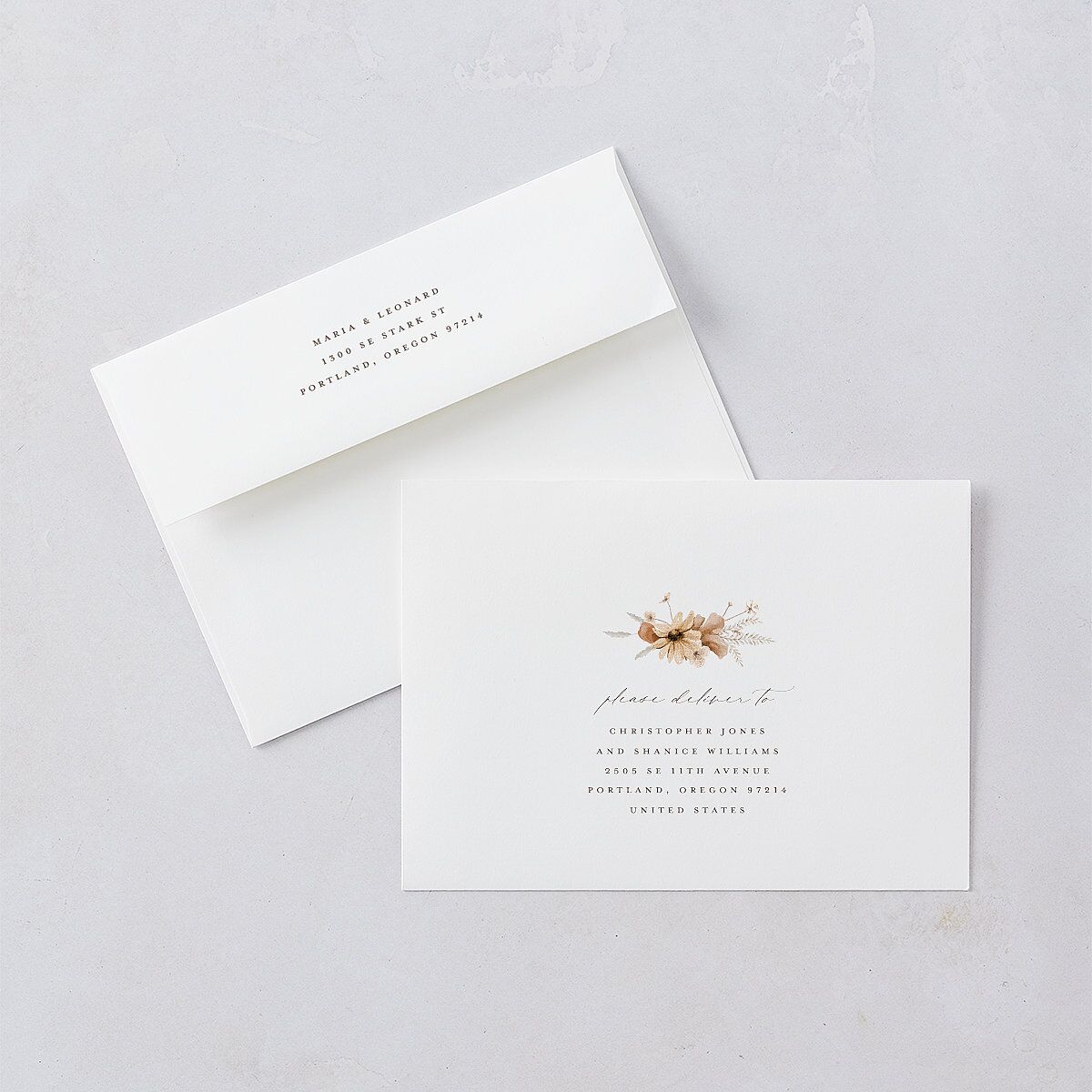 Bohemian Garden Wedding Invitations Cream Signature Blank No Standard