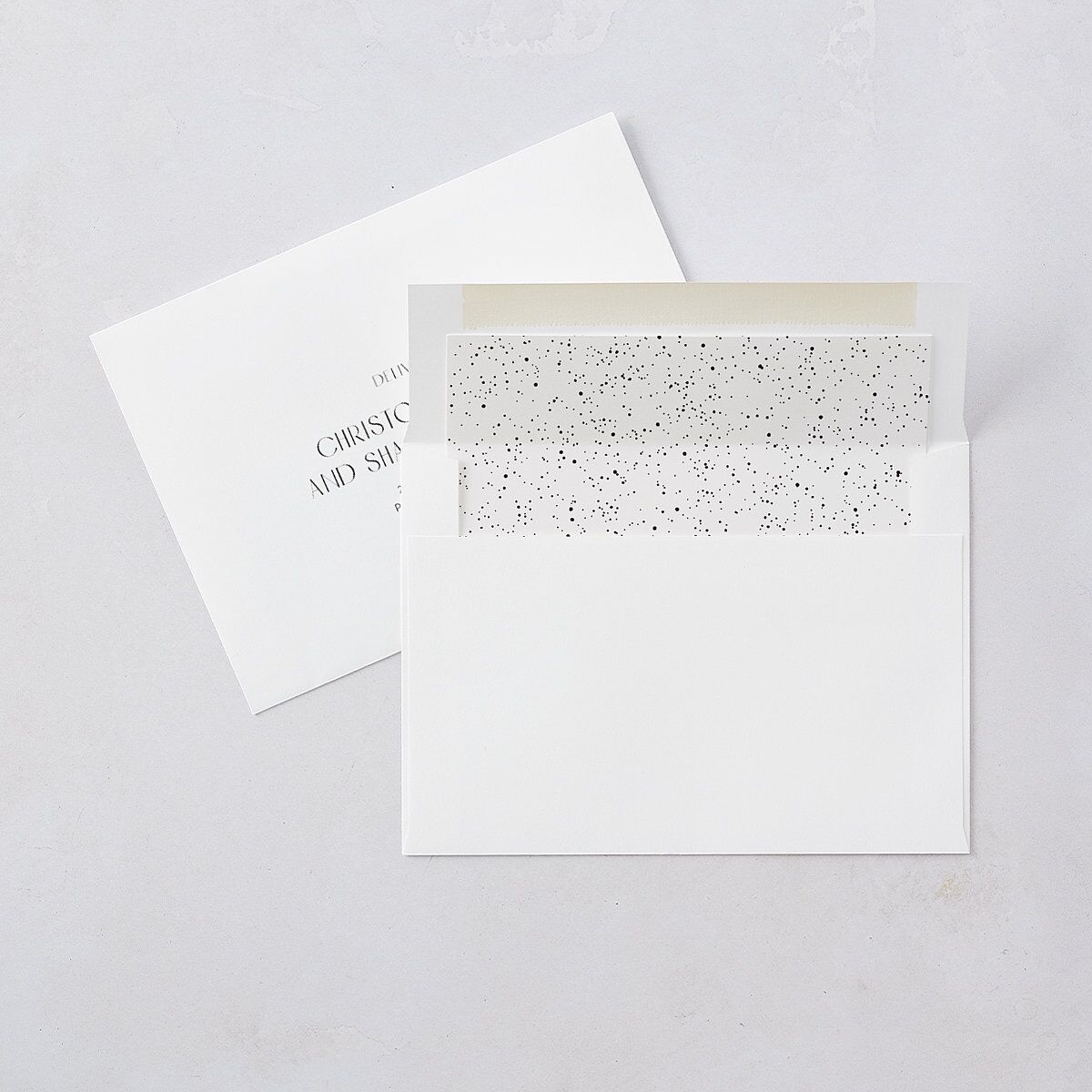 Shimmering Frame Save The Date Cards Gold Off-White Signature smooth Blank No Standard