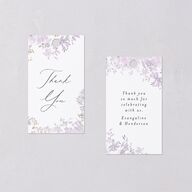 Monochrome Blooms Favor Gift Tags Gold Sheer Lilac Signature