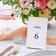 Refined Table Numbers Pure White Signature