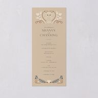 Nordic Folk Wedding Programs Latte Signature