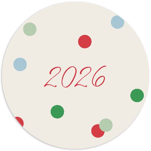 Instant Film Christmas Confetti Holiday Stickers Ivory Circle