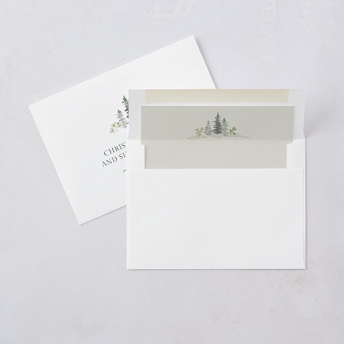 Elegant Mountain Border Wedding Invitations Meadow Signature Blank No Standard