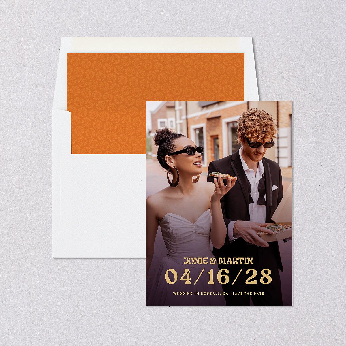 Wedstock Save the Date Cards Red Clay Signature smooth Blank No