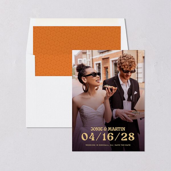 Wedstock Save the Date Cards Red Clay Signature smooth Blank No