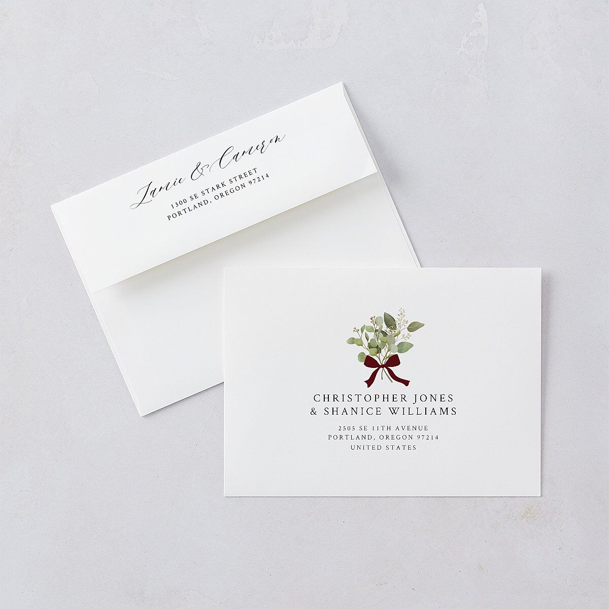 Elegant Eucalyptus Christmas Foil Wedding Invitations Gold Licorice Signature Blank No Standard