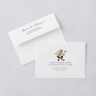 Elegant Eucalyptus Christmas Foil Wedding Invitations Gold Licorice Signature Blank No Standard
