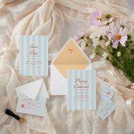 Cabana Stripes Euro Envelope Liners Pastel Blue Luxe