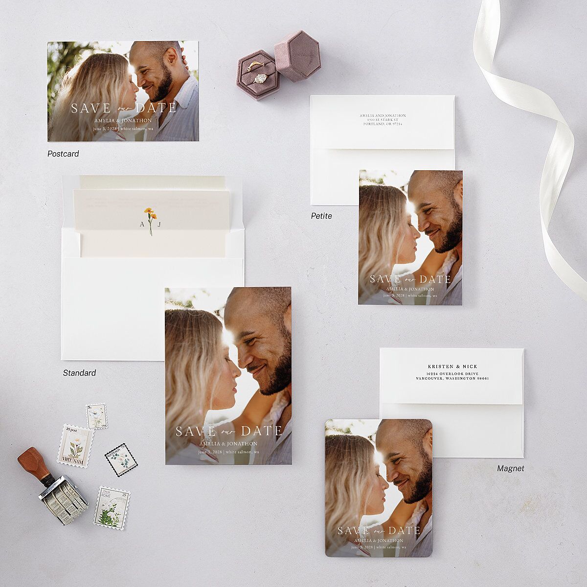 Wild Daisies Save the Date Cards — view 7
