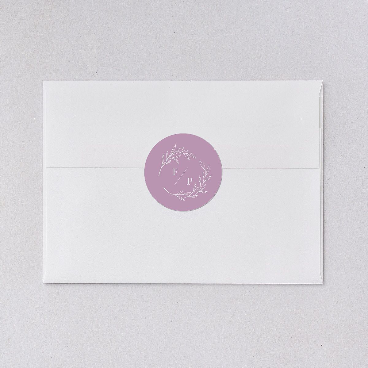 Delicate Lilac Wedding Stickers Amethyst