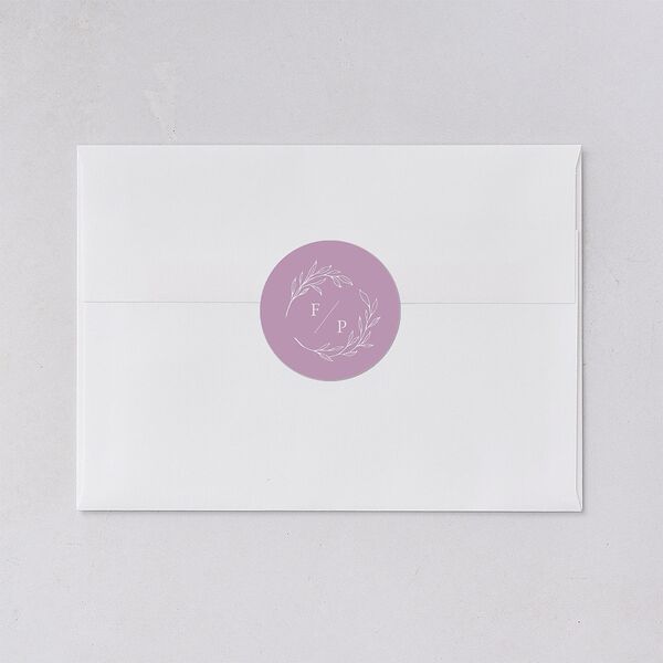 Delicate Lilac Wedding Stickers Amethyst